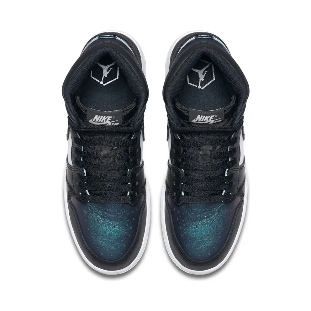 Jordan 1 Retro All Star 2017 “Chameleon” (GS) Black/Black-Metallic Silver (907959-015)
