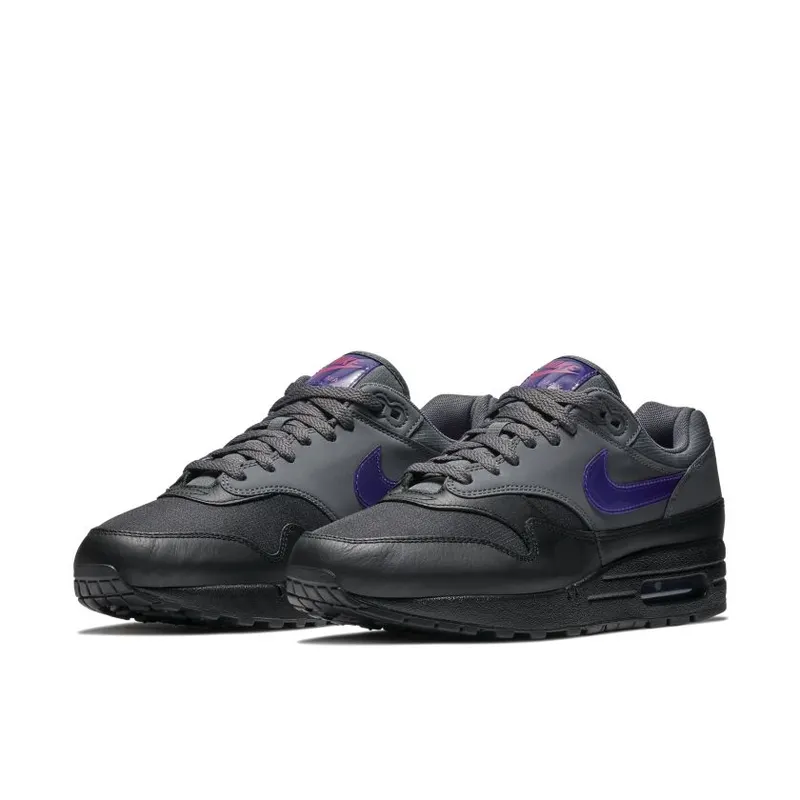 Nike Air Max 1 Ripstop Dark Grey Dark Grey/Black-Pink Blast-Fierce Purple (AR1249-002)