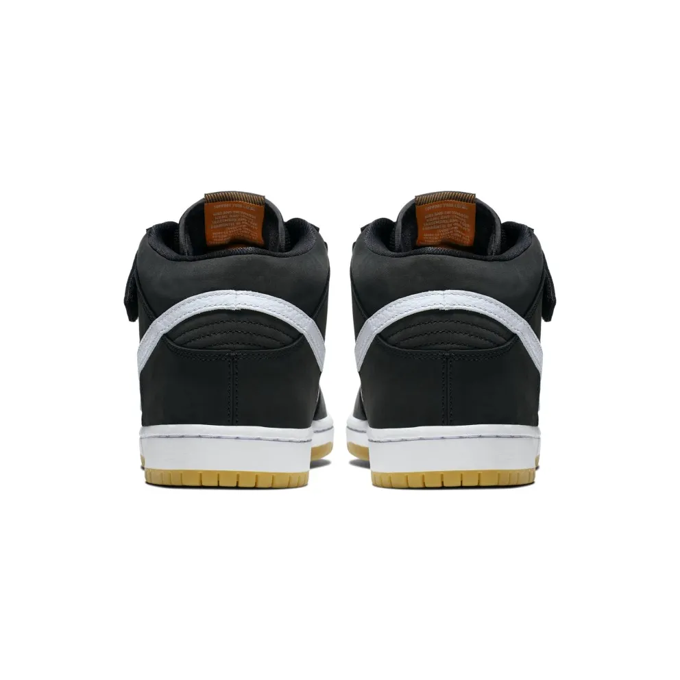 Nike SB Dunk Mid Orange Label Black/White-Black-Gum Light Brown (CD6754-001)