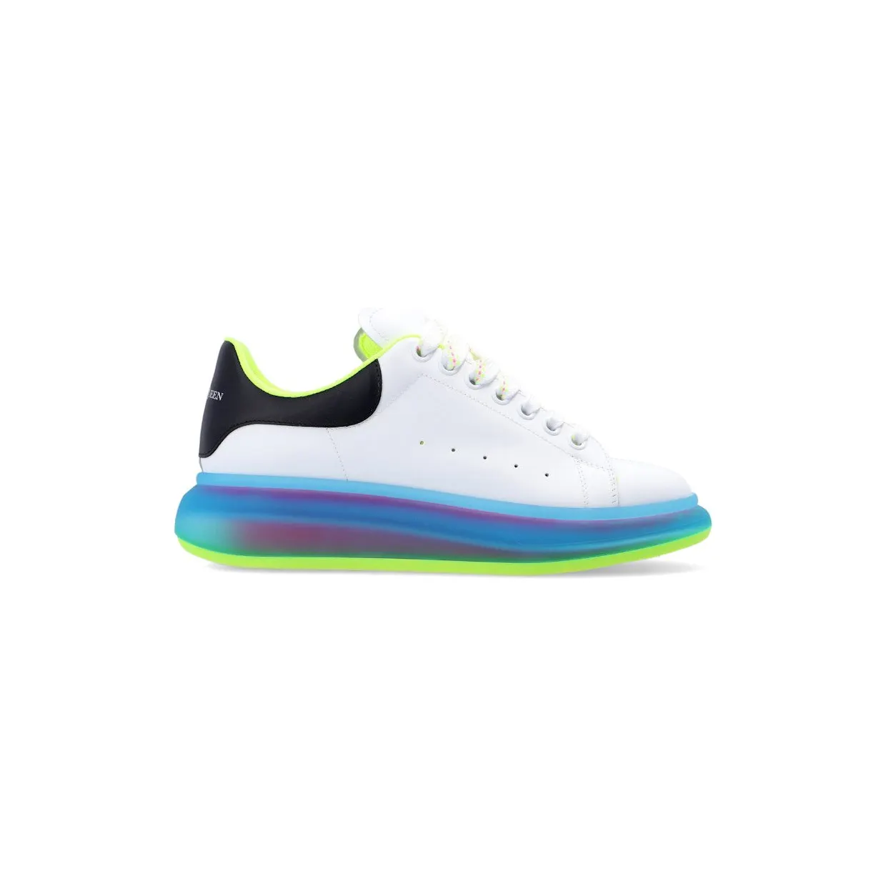 Alexander McQueen Oversized Transparent Sole White Iridescent (662657 WIBN3 9769)