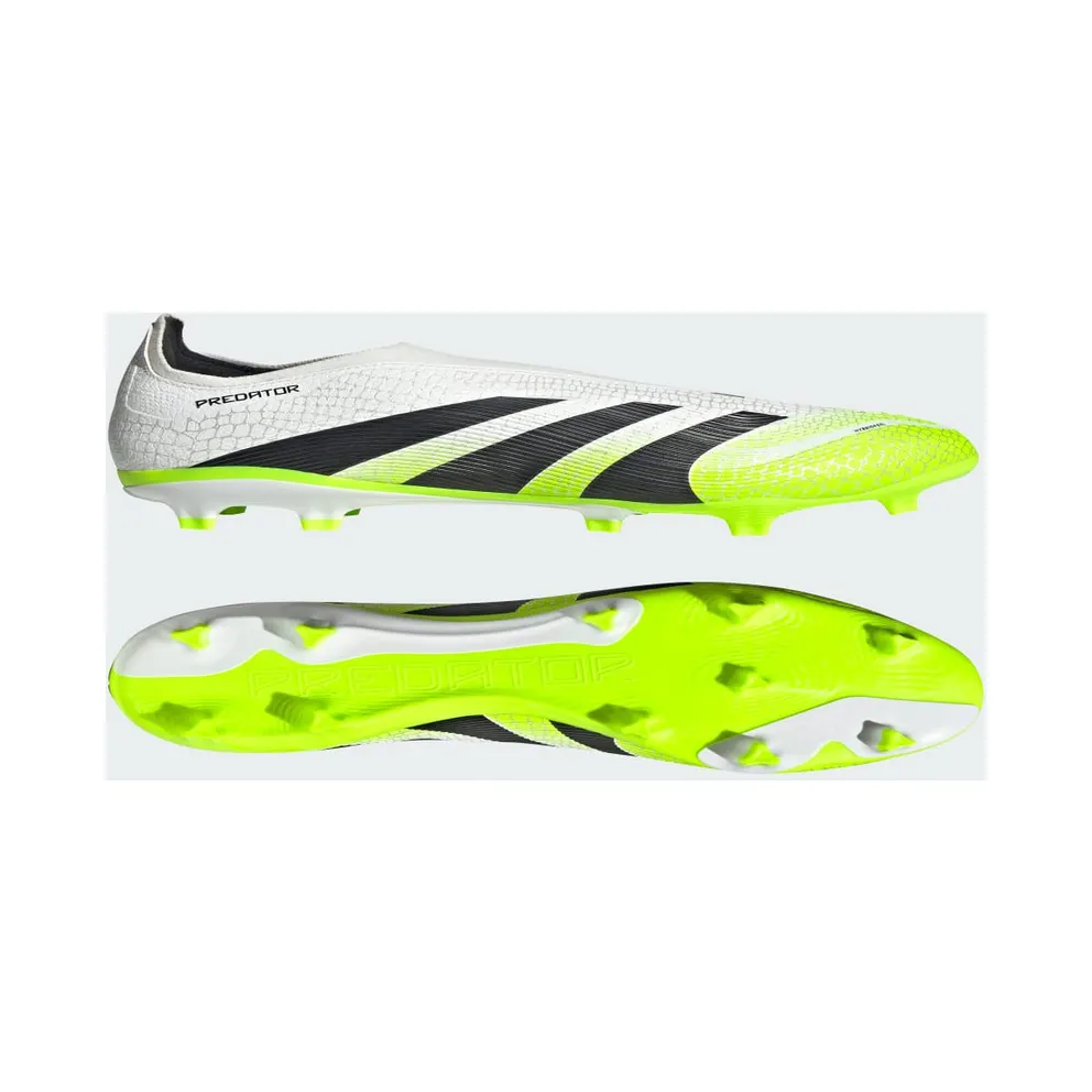 adidas Predator League Laceless Firm/multi-ground Boots “Cloud White / Core Black / Lucid Lemon” (JI1169)