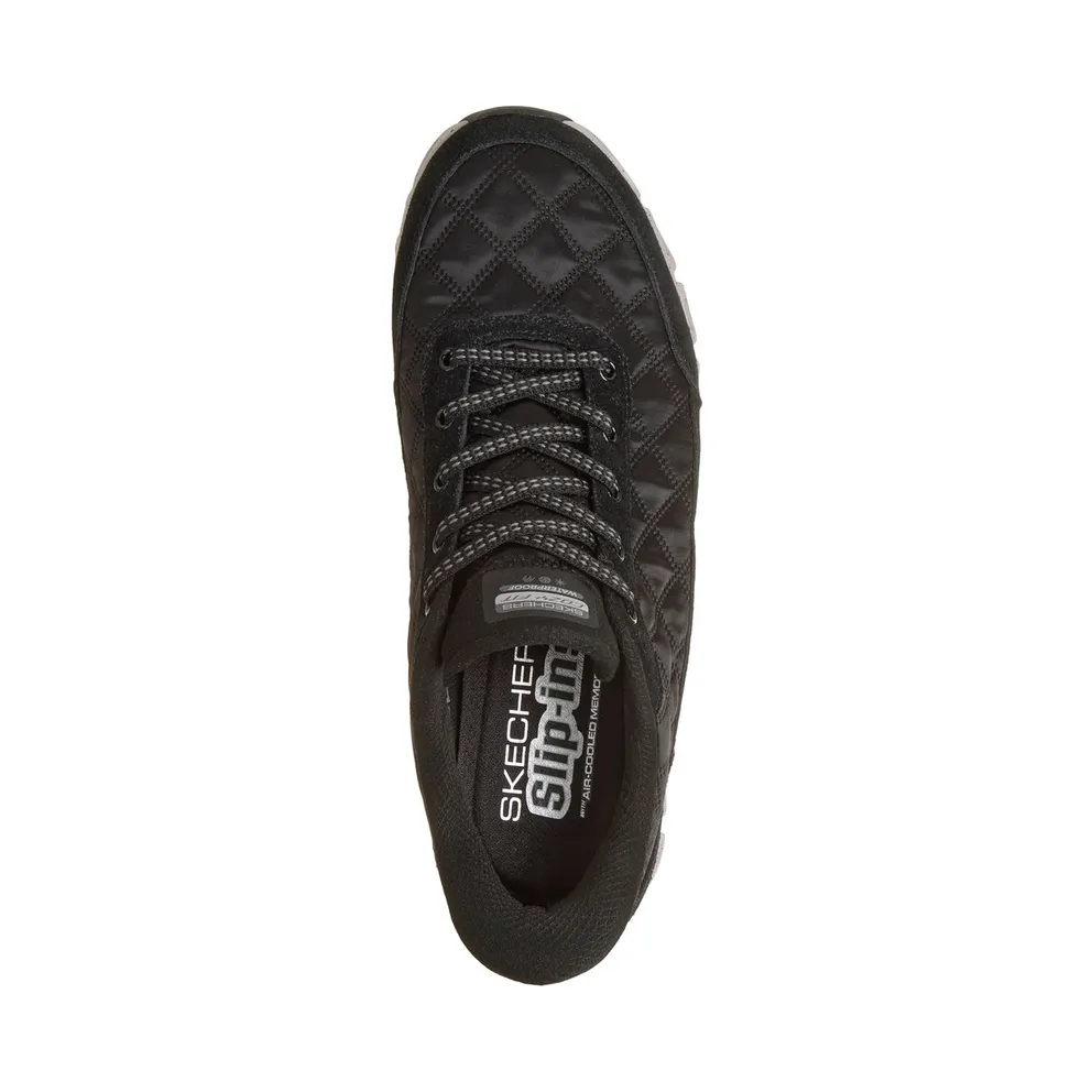 Skechers Slip-ins Waterproof: Glide-Step “Cozy Fit Cascada Slip-On Sneaker Black” (104820BLK)