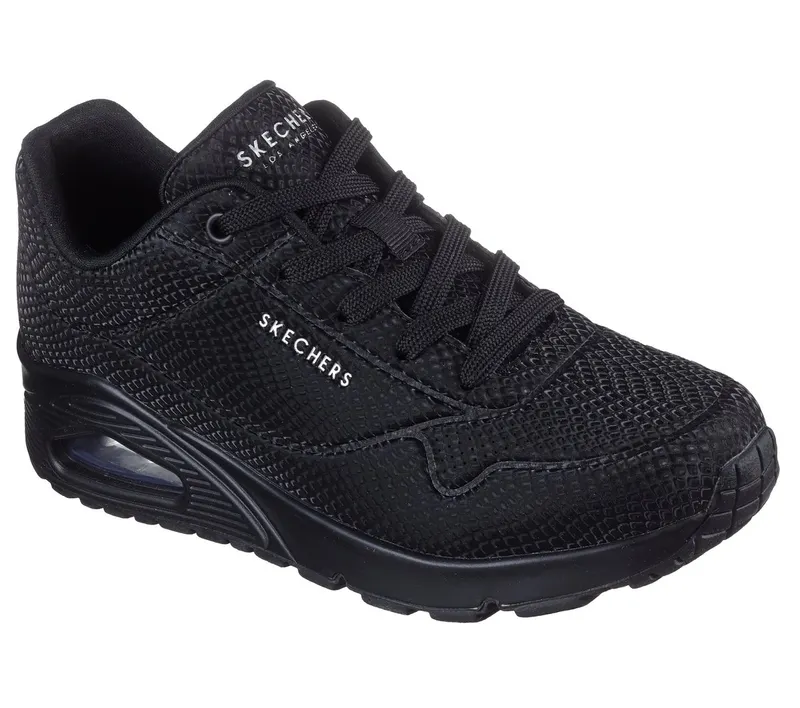 Skechers UNO – Shiny Scale Sneaker Black
