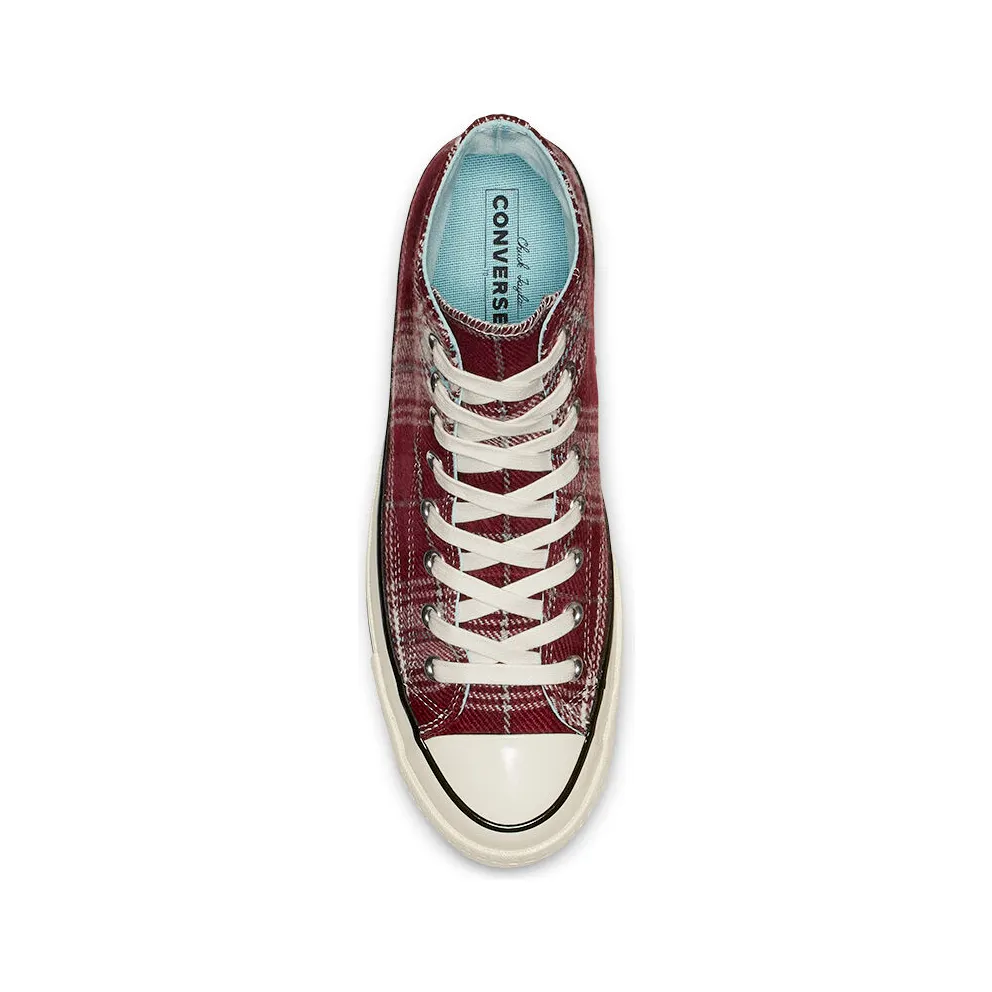 Converse Chuck Taylor All-Star 70s Hi Plaid Pack Dark Burgundy Dark Burgundy/Cyan Tint-Egret (162403C)