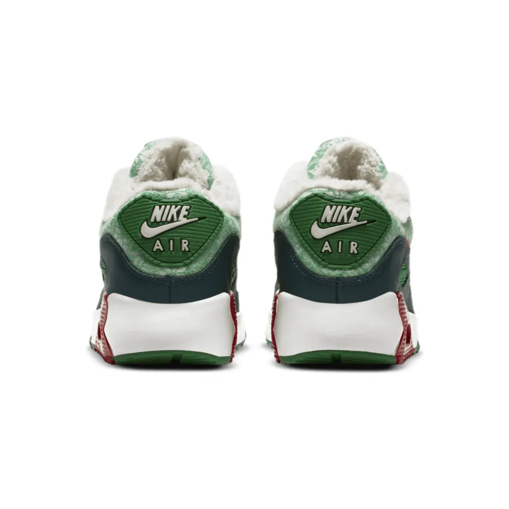 Nike Air Max 90 SE Christmas (GS) White/Dark Atomic Teal/Lucky Green (DC1621-100)