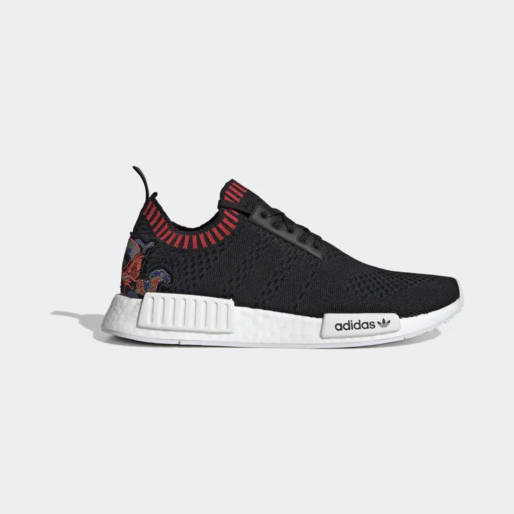 Adidas NMD_R1 Primeknit ‘Dragon Patch’ Core Black/Core Black/Red (EH2238)