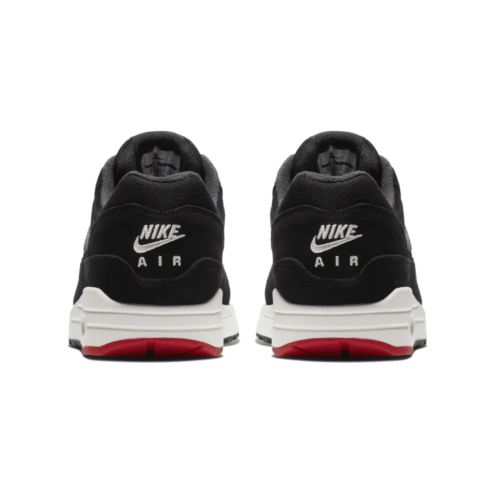 Nike Air Max 1 Mini Swoosh Bred Black/Oil Grey-University Red (875844-007)