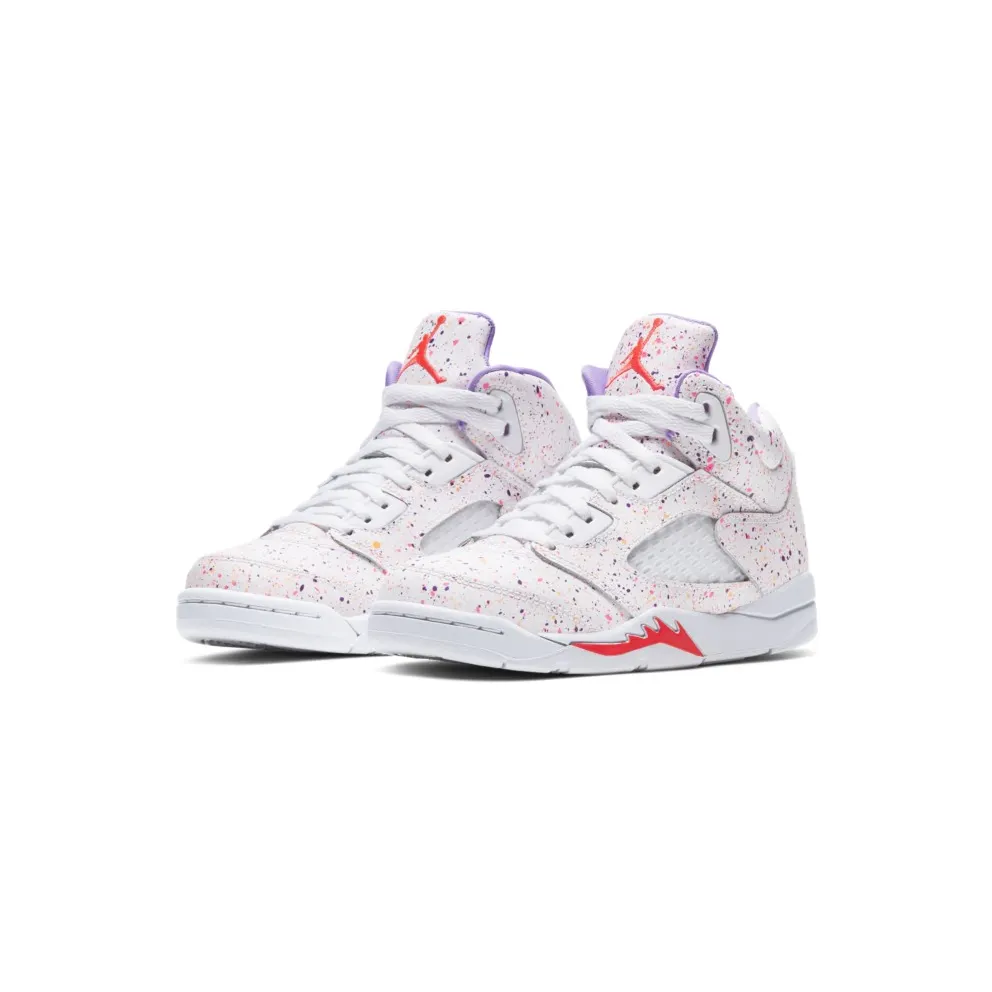 Jordan 5 Retro Easter (2020) (PS) White/Laser Crimson-Voltage Purple (CT1701-100)
