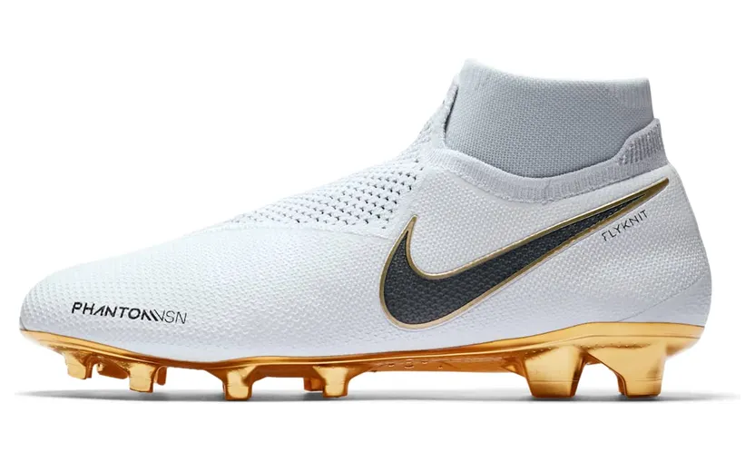 Nike Phantom Vision Elite DF FG White Metallic Gold