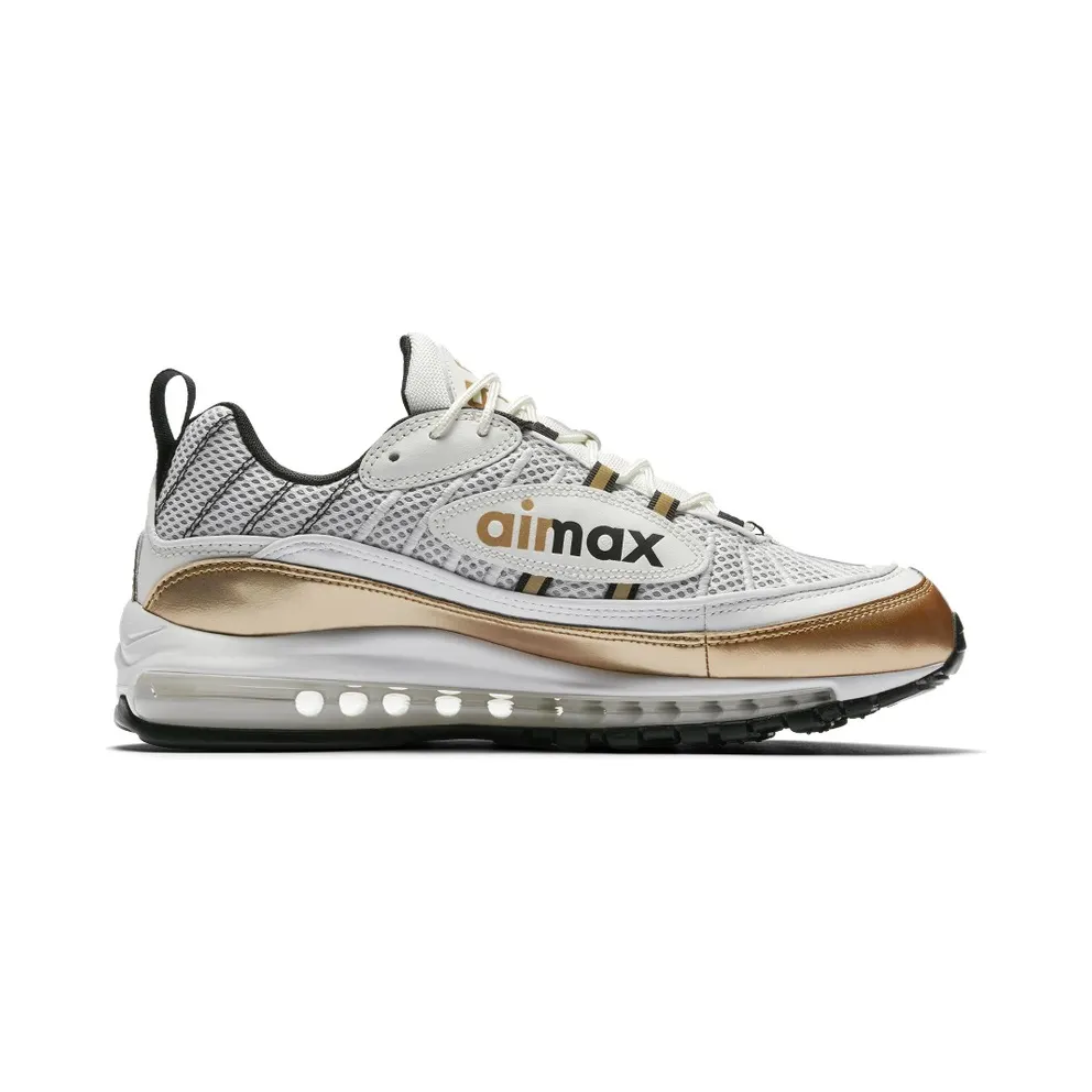 Nike Air Max 98 UK Prime Meridian (GMT Pack) Summit White Metallic Gold (AJ6302-100)