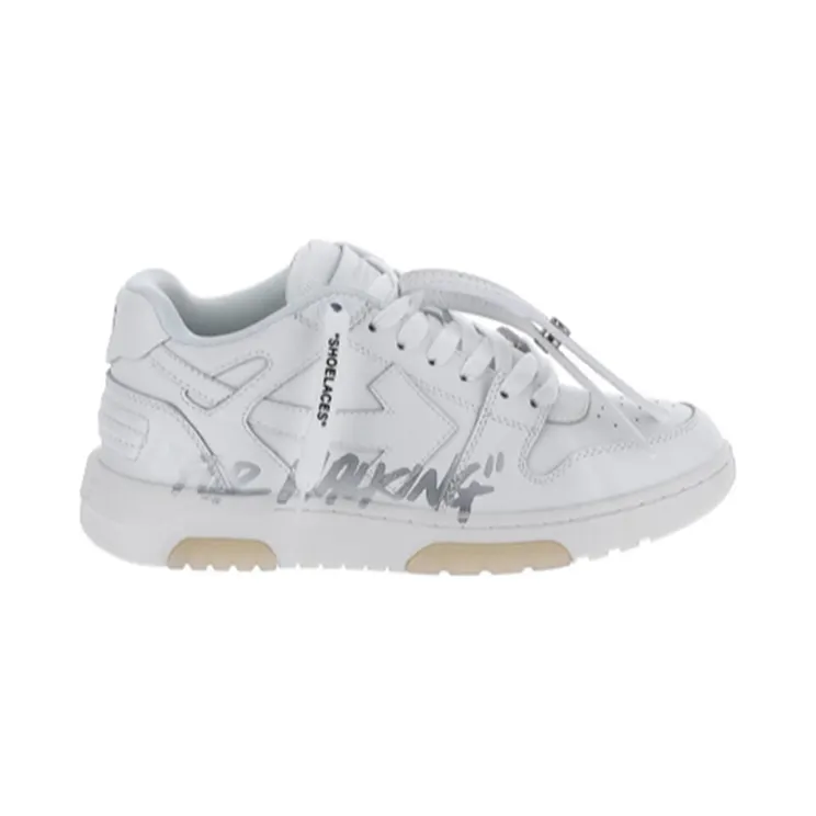 OFF-WHITE Out Of Office OOO “For Walking” Low Tops Distressed White (OWIA259S22LEA0050172)