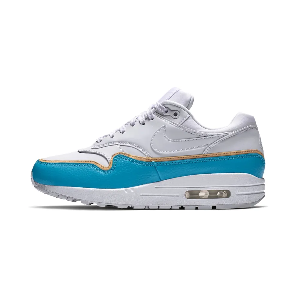 Nike Air Max 1 Liner White Blue (W) White/Blue-Tan (881101-103)