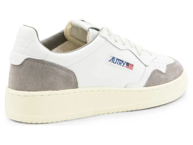 Autry Medalist Suede-panelled Perforated “White/Grey” (AULM FT15) (3)