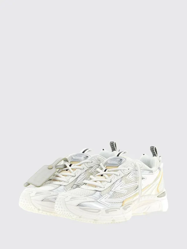 Off-White Be Right Back Low-Top in Leather and Mesh with Notched Sole White (W289C9F0010101)
