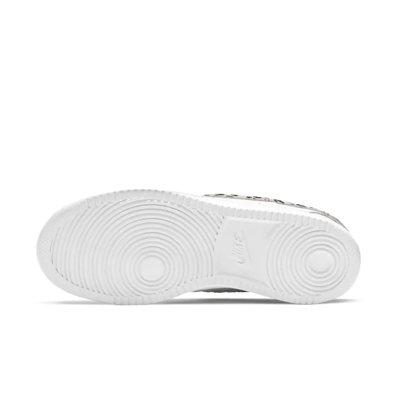Nike Court Vision Low Leopard Swoosh White (W) (DD9665-100)