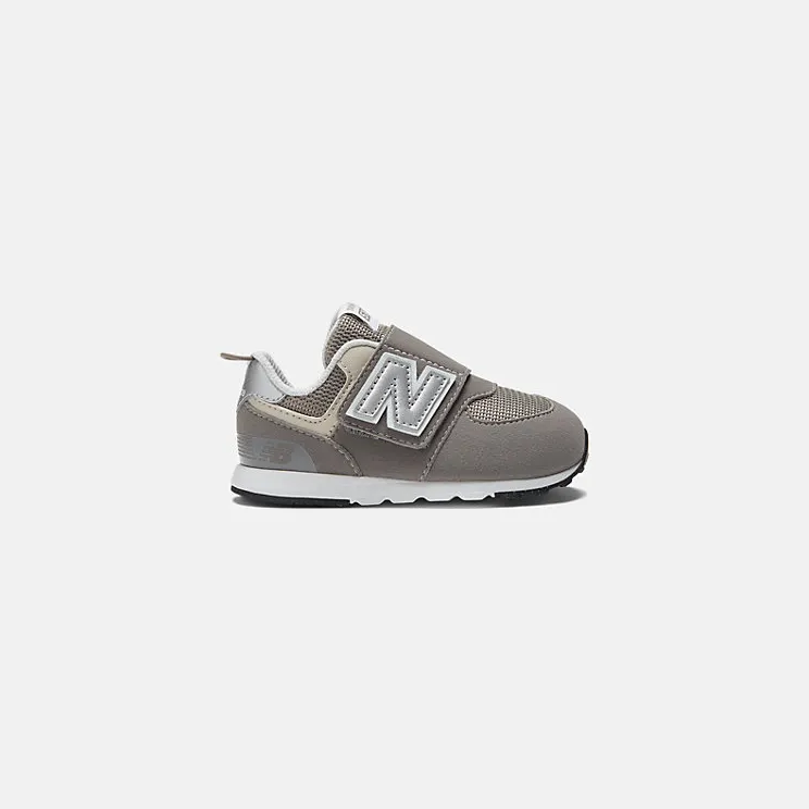 New Balance 574 Hook and Loop Rain Cloud Silver Metallic (NW574GR)
