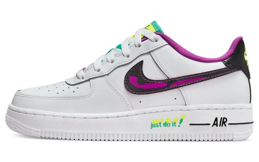 Nike Air Force 1 “White / Black-Vivid Purple-Light Menta” (DX3933100)