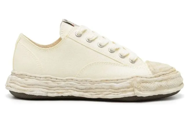Maison Mihara Yasuhiro Peterson 23 OG Sole Canvas Low Garment Dyed White (A12FW706-WHT)