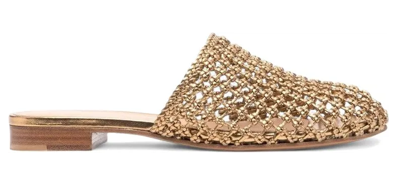 Ferragamo Ellas Knotted Leather Mules Green (01D440752557)