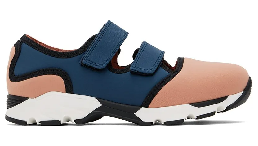 Marni Kids Pink & Green Velcro Scuba Sneakers (69004)