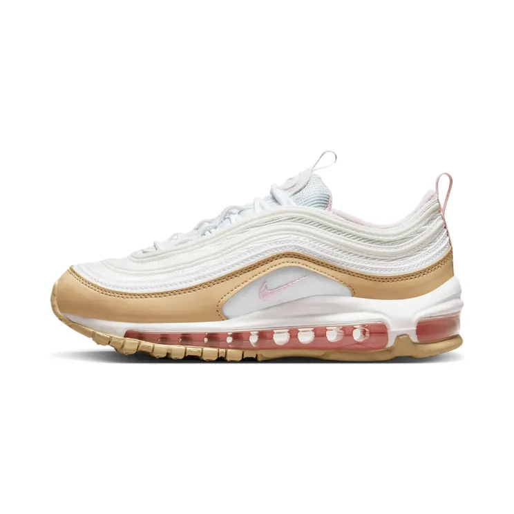 Nike Air Max 97 GS “Summit White / Sesame / White / Pink Foam” (921522-113)