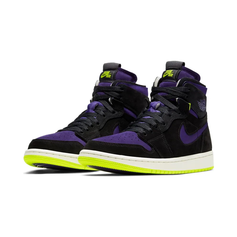 Jordan 1 High Zoom Air CMFT Black Court Purple Lemon Venom (W) Black/Court Purple-Lemon Venom-Sail (CT0979-001)