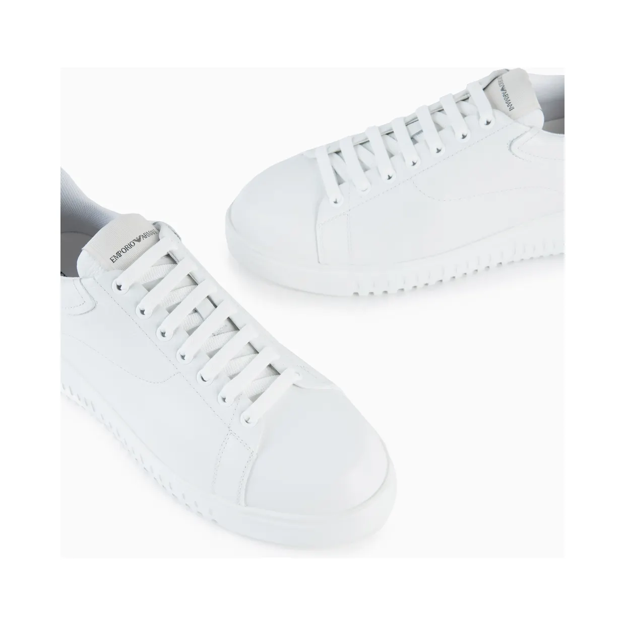 Armani Emporio Armani Leren met gewatteerde lip “White” (EM003663AF19999U0001) (5)