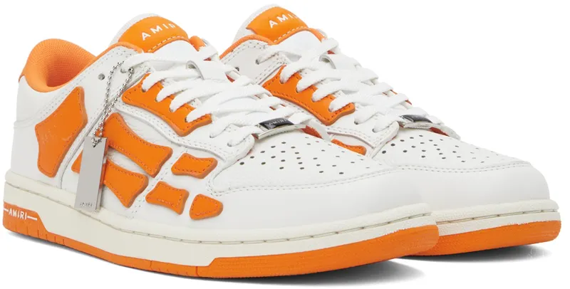 AMIRI White & Orange Skel Top Low (PF22MFS003-178)