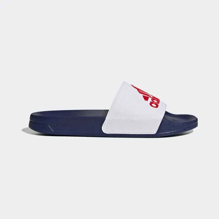 adidas Adilette Shower Slides Cloud White Better Scarlet Victory Blue (HQ6885)