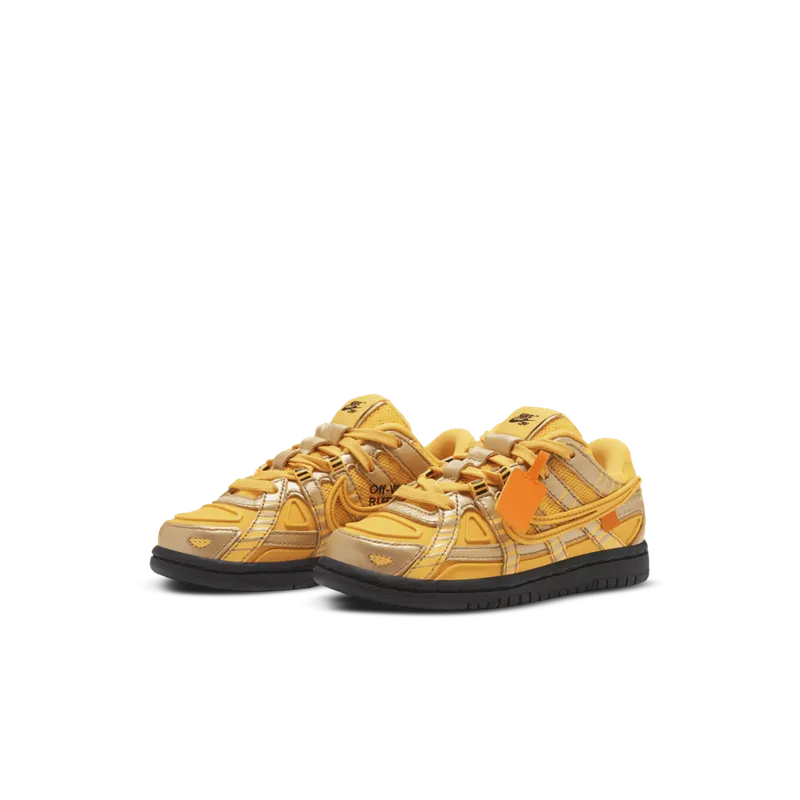Nike Air Rubber Dunk Off-White University Gold (PS) University Gold/University Gold-Black (CW7410-700)