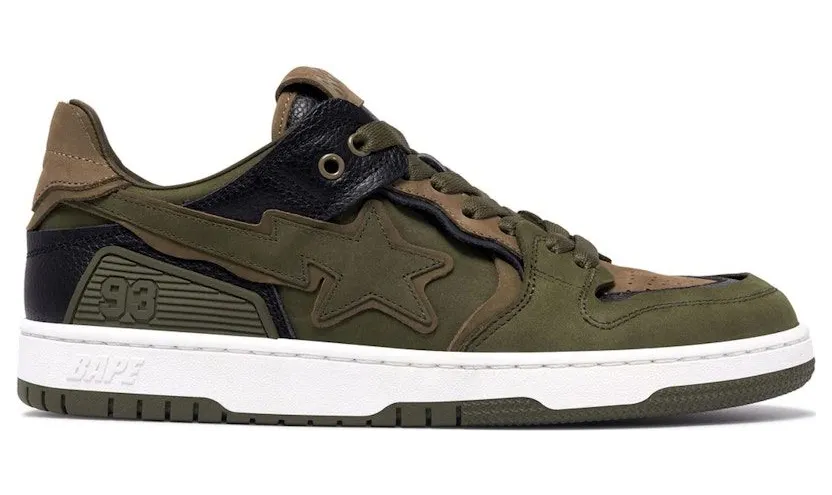 A Bathing Ape Sk8 Sta #6 Olive Drab (1K30-191-313-OLD)