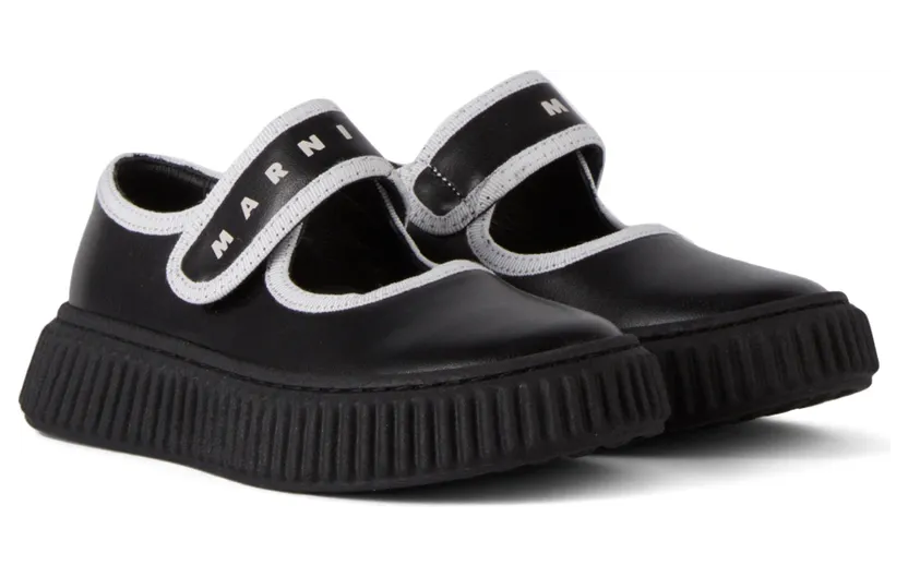 Marni Kids Black Mary Jane Sneakers (69009) (4)
