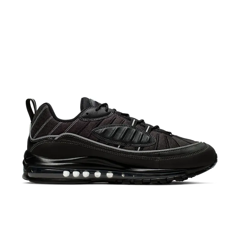 Nike Air Max 98 Black Oil Grey Black/Oil Grey-Vast Grey-Metallic Silver (640744-013)