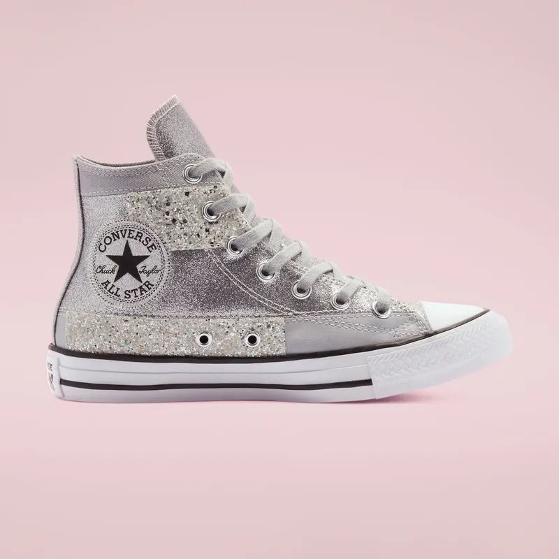 Converse Chuck Taylor All Star High ‘Ash Stone Glitter’ Ash Stone/Black/White (569426C)