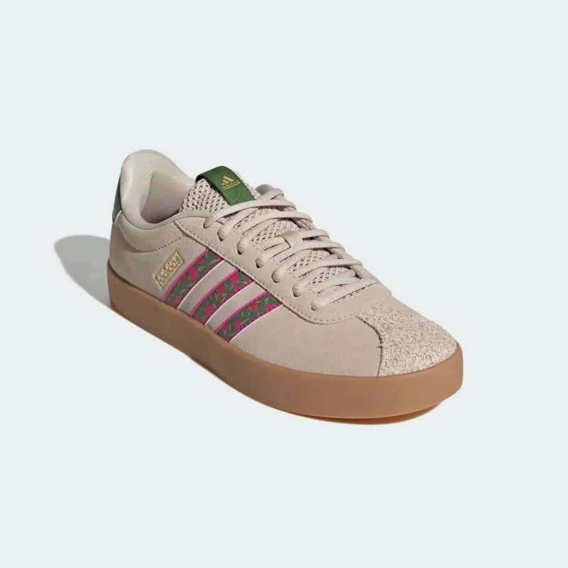 Adidas VL COURT 3.0 Shoes Crystal Linen / Crew Green / Bahia Magenta (KI3355)