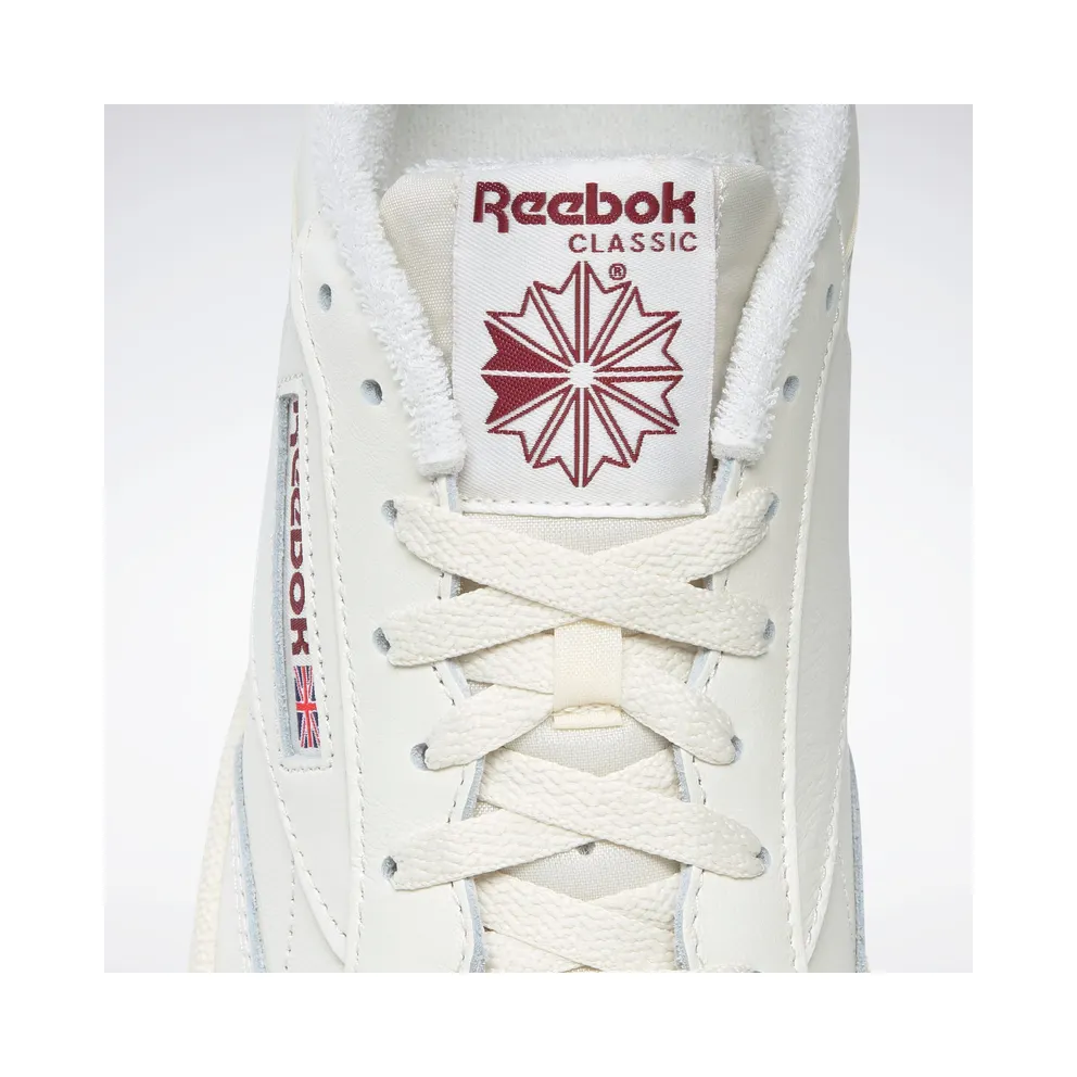 Reebok Club C 85 Classic White / Classic White / Collegiate Burgundy