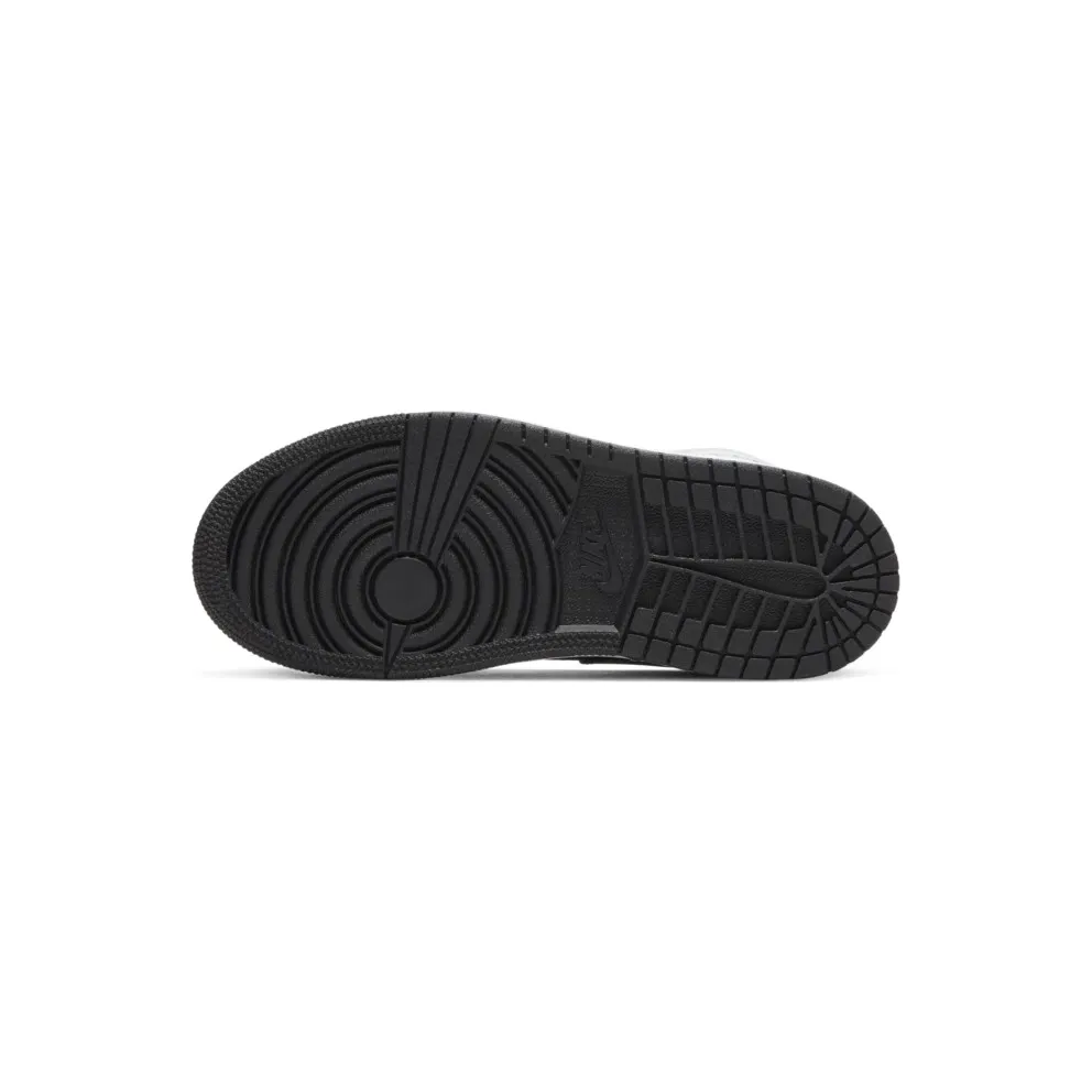 Jordan 1 Mid White Shadow (PS) Black/Medium Grey-White (640734-073)
