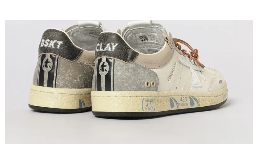 Premiata Clay Leather Sneakers Grey (BSKTCLAY8163) (2)