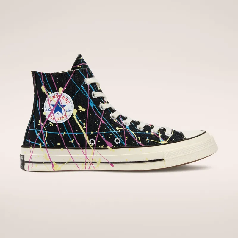 Converse Archive Paint Splatter Chuck 70 High Top Black/hyper Magenta/egret (170801C)