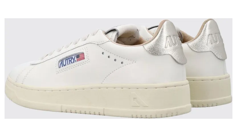 Autry Dallas Low Low-Top Sneakers in Smooth Cowhide Leather White (ADLWMR08) (2)