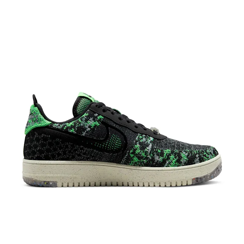 Nike Air Force 1 Low Crater Flyknit Black Volt (DM0590-002)