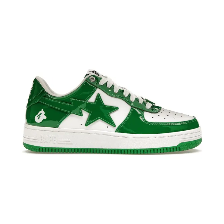 A Bathing Ape Bape Sta Patent Leather Orange White (1I70-291-001)