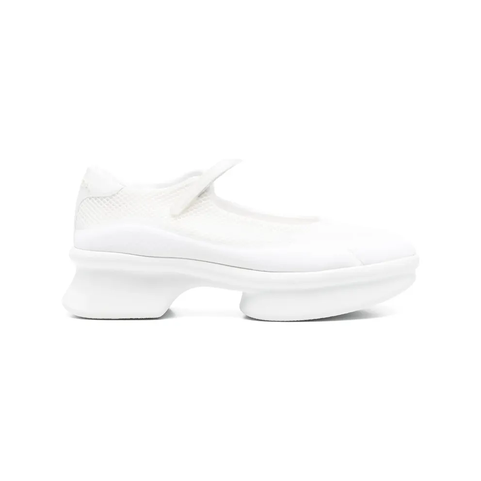Prada Logo-detail Round-toe “White” (1F111O F 050 YZU F0009)