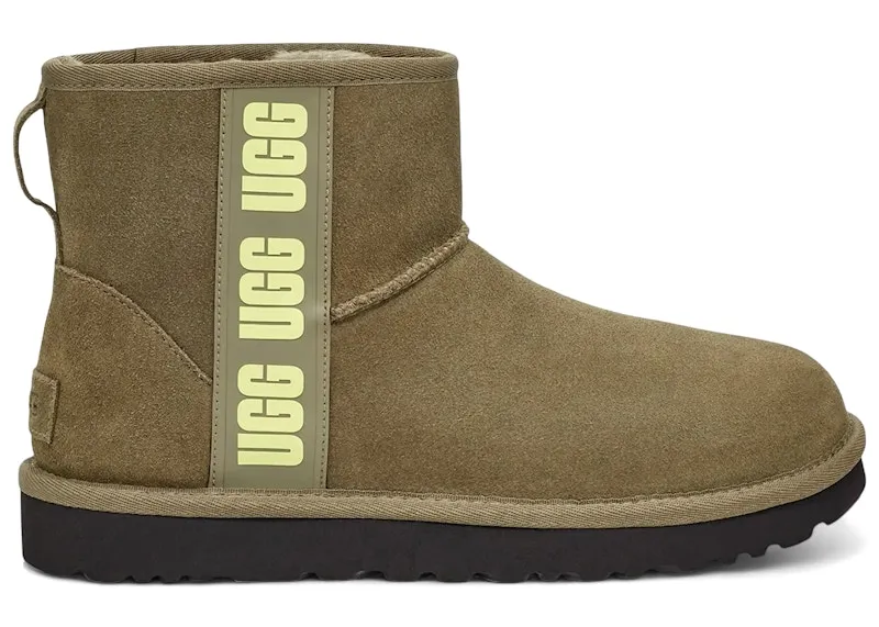 UGG Classic Mini Side Logo Boot Olive Green (1122558-BOPLL)