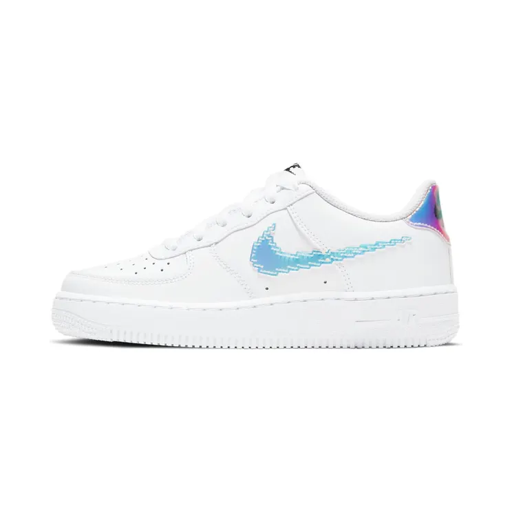 Nike Air Force 1 LV8 GS ‘Digital Swoosh’ White/Multi-Color/Black (CW1577-100)