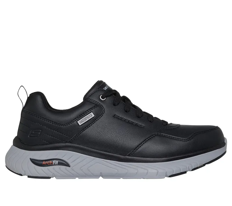 Skechers Waterproof Relaxed Fit: Arch Fit Crosser “Ronaldo Sneaker Black” (205347BLK)