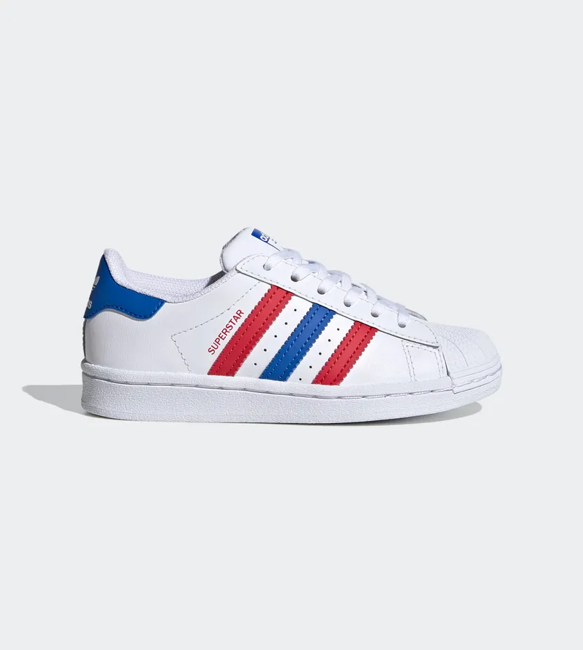 adidas Superstar Cloud White / Blue / Scarlet (FW5850)