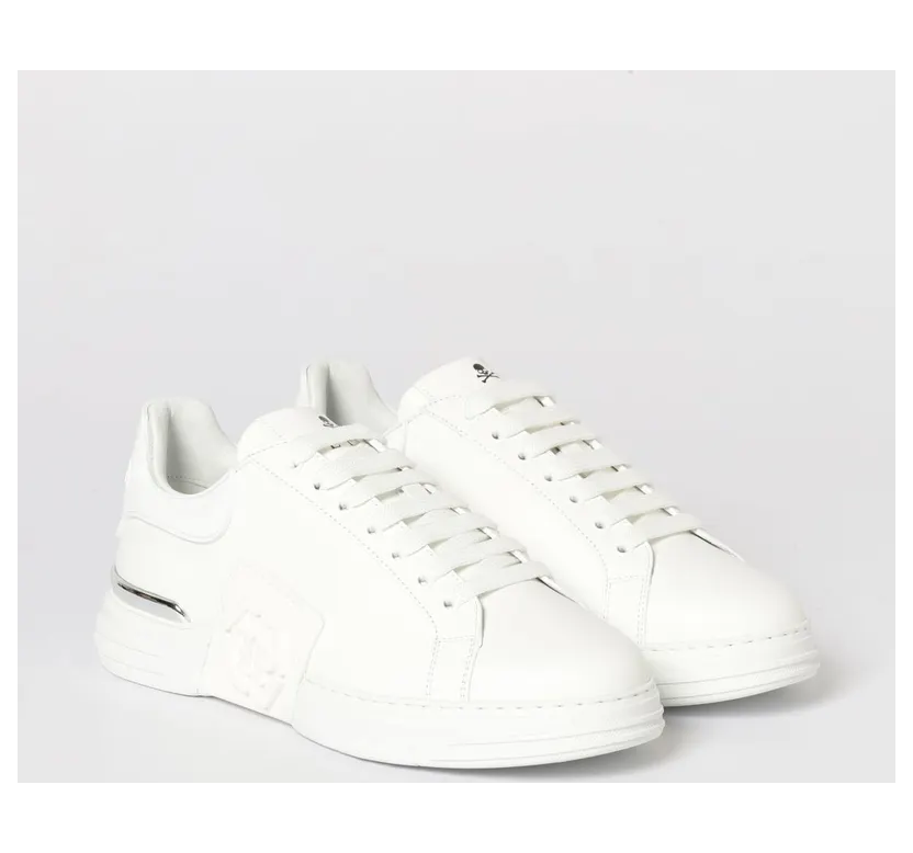 Philipp plein Phantom Kick$ Leather Sneakers White (SAFSUSC0904PLE005N01)