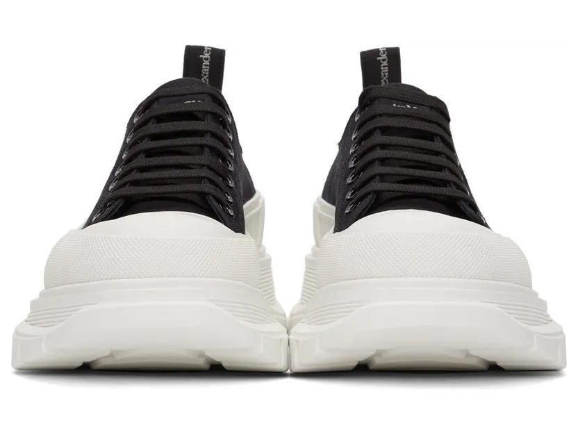Alexander McQueen Black Tread Slick Low Sneakers (662680W4QK1) (2)