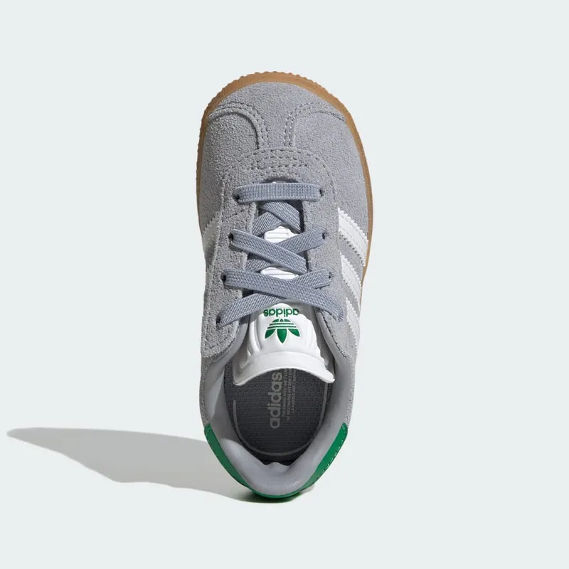 Adidas Gazelle Comfort Closure with Elastische Veters Kids Halo Silver / Cloud White / Green (JQ6002)